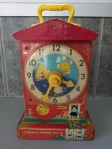 Fisher Price Music Box Teaching Clock. Made In Usa 