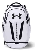 Mochila Impermeable Under Armour, Hustle 5.0, Blanca / Negra