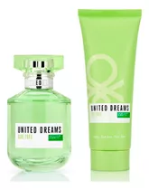 Kit Perfume Benetton United Dreams Live Free + Body Lotion