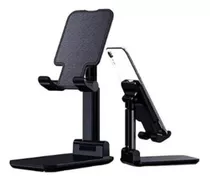 Soporte Apoya Tablet Celular De Mesa Extensible Plegable Color Negro