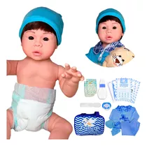 Bebê Reborn Menino 100% Silicone + 20 Itens Pronta Entrega