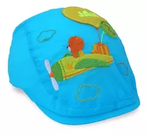 Boina Inglesa Bebe Gorrito Verano Diseño Oso Y Avión