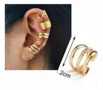 Arete Zarcillo Piercing Aros Ear Cuff X5 