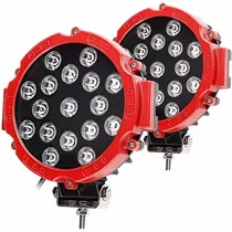 Pack 2 Foco Luz Led Neblinero 17 Led 51w Offroad