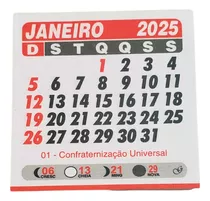 200 Calendário De Geladeira 7,5x7,5 Mini Destacado 
