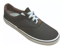 Zapatillas Nauticas Tela Lona Wembly Hombre Varon Cordones