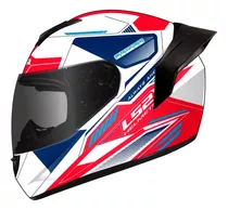 Casco Integral Ls2 Moto Ff352 Evo Betha Blanco Rojo