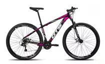 Mountain Bike Gts Feel Feel Rdx Aro 29 19  21v Freios De Disco Mecânico Câmbios Shimano Cor Preto/rosa