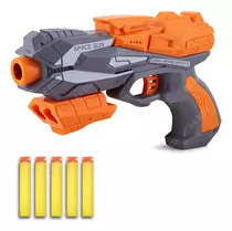 Brinquedo Lançador Dardos Nerf 21cm 5 Dardos Inmetro Pistola