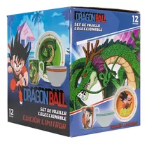 Vajilla Dragon Ball 12 Pza Tazas Platos Bowls Geek Industry Color Naranja Floreado