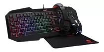 Kit De Teclado E Mouse Gamer Evolut Eg-50 Português Brasil De Cor Preto