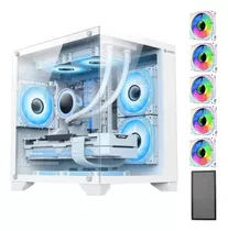 Gabinete Gamer Com 5 Fans Para Water Cooler Rgb Tampa Vidro