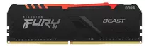 Memoria Ram Fury Beast Rgb Gamer Color Negro 16gb 1 Kingston Kf426c16bba/16