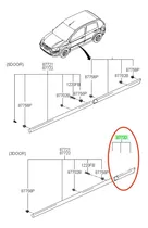 Moldura Costado Trasero Derecho Getz 2003 2011