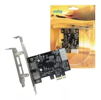 Placa Controladora Pci-e X1 2 Portas Usb 3.0 (5gbps) Feasso