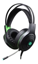 Headset Gamer Hoopson F-101-vd Verde Usb Cor Preto