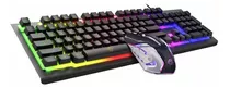 Teclado E Mouse Gamer Sem Fio Ledkeyboard Semi Mecânico 