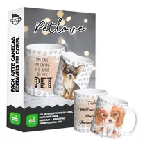 18 Artes Para Caneca Pet Animais Editável Em Corel Draw