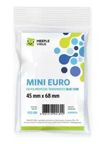 Card Sleeves Mini Euro 45 X 68 Mm (blue Core) - Meeple Virus