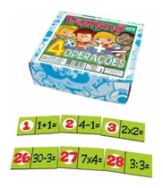 Jogo Educativo Madeira Domino 4 Operaçoes Matematicas Simque