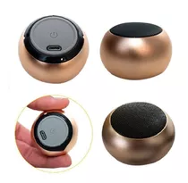 Mini Caixa De Som Bluetooth Portatil Speaker Dourada