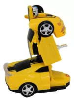 Carro Robô Transformers Carrinho Infantil Camaro Amarelo