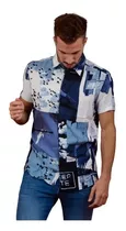 Camisa Manga Corta Fibrana Estampada Brodway Art 2807