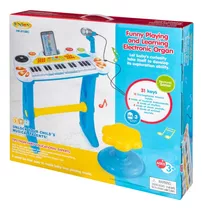 Piano Electrónico Con Ritmos Y  Microfono Para Niños