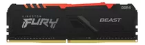 Memória Ram Fury Beast Rgb Color Preto  8gb 1 Kingston Kf436c17bba/8