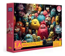 Jogo De Mesa Quebra Cabeça 1000 Pç Ia Monstrolhos Toyster