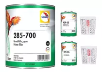 Kit Glasurit 285-700 Primer Gris 4lt Con Cat + 2 Vaso Med