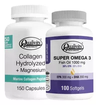 Colágeno Con Magnesio 150cap Super Omega 3 100cap Qualivits