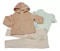 Conjunto Carters Body, Pantalon Y Campera Peluche 24 Meses