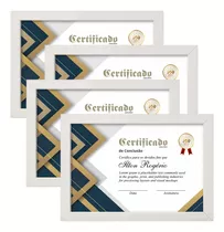 Combo 4 Quadros A4 21x30 Porta Certificado Diploma Curso 24h