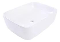 Lavabo Ovalin De Ceramica Blanco Para Baño Modelo Dublin Acabado Alto Brillo