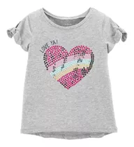 Camiseta Con Corazón De Lentejuelas Carters