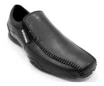 Zapato Nautico De Cuero - Color Negro - Stone