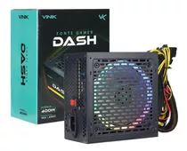 Fonte Gamer Dash 400w Preto Com Fan Led Rgb - Vfg400wpr