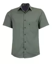 Camisa Social Masculina Amil Premium Manga Curta E Bolso