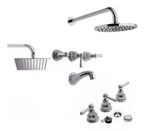 Juego Grifería Baño Ducha Mesada L Fv Denisse Duchon Metal