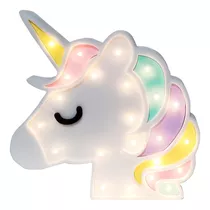 Unicornio Multicolor Con Luces Led Luminoso Candybar 30 Cm 