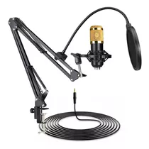 Kit Microfone Condensador Bm800 Estúdio + Braço Articulado
