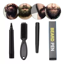 Caneta Para Preencher Falhas Na Barba Beard Pen + Escovinha 