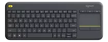 Teclado Inalámbrico Con Touchpad K400 Plus Logitech Color Del Teclado Negro Idioma Español