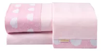 Lençol De Berço Americano 3pçs 100% Algodão Estampas Menina Cor Nuvem Rosa Desenho Do Tecido Estampados