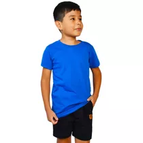 Remera Basica Lisas Niños Unisex Algodón Colores