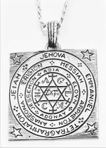Dije Tetragramaton Arcangeles 3,5 Cm 13,5 Gr Plata Art 111 