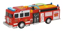 Carro Bombeiro Bate E Volta Resgate Som Luzes 30 Cm Dm Toys