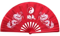 Abanico X2 Tela Pvc Estampada Surtidos Kung Fu Tai Chi