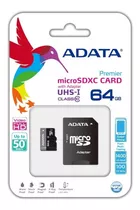 Memoria Micro Sd Hc Uhs-i 64gb Adata Premier Clase 10 Puebla